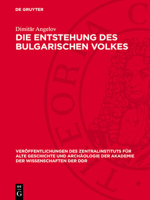 cover image of Die Entstehung des bulgarischen Volkes